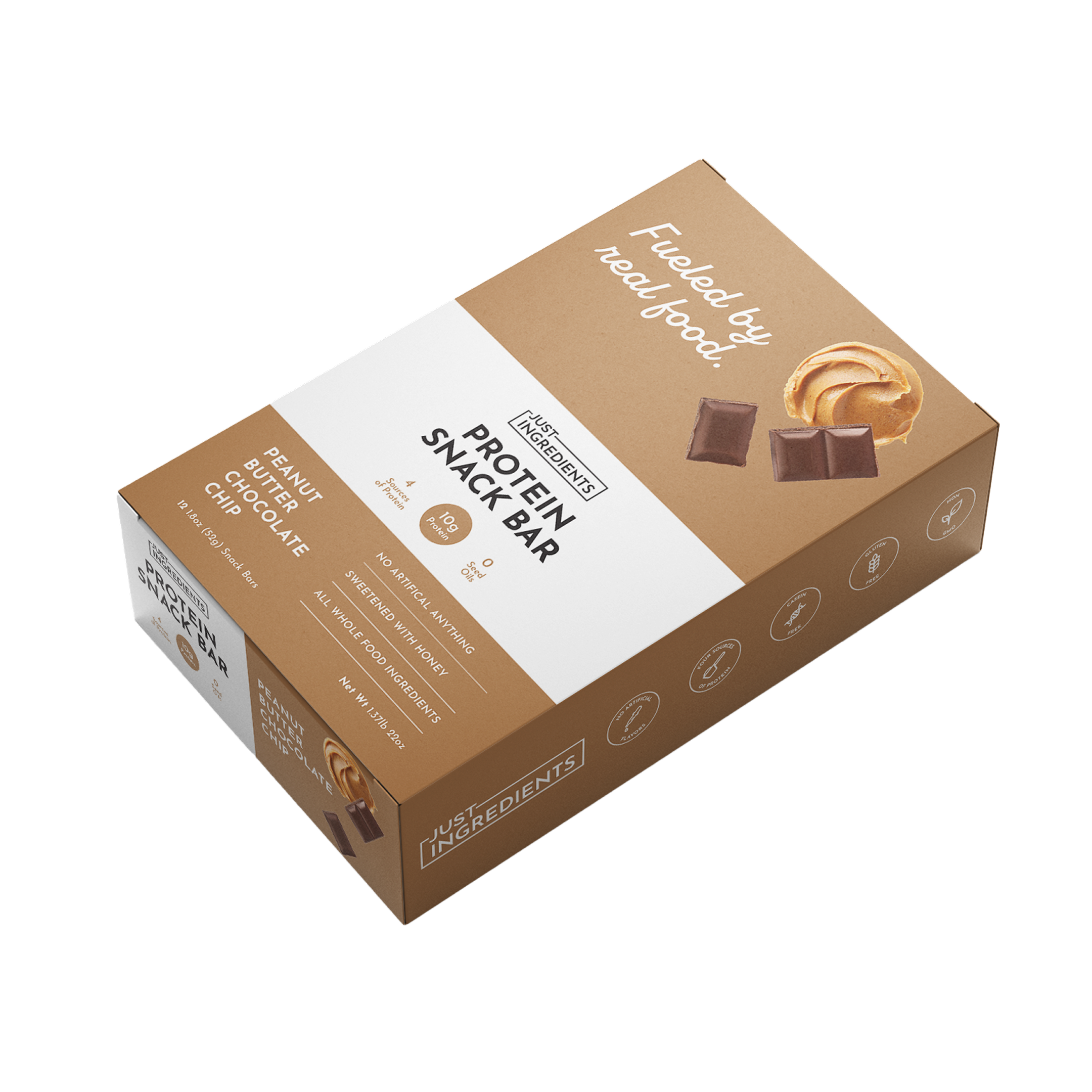 Peanut Butter Chocolate Chip Protein Bars (12-Pack)