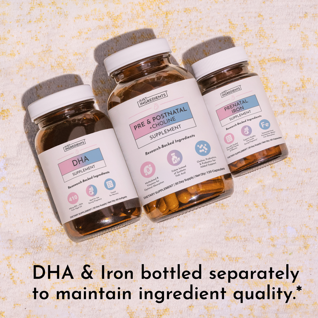 Prenatal & Postnatal Bundle — DHA, Choline & Gentle Iron