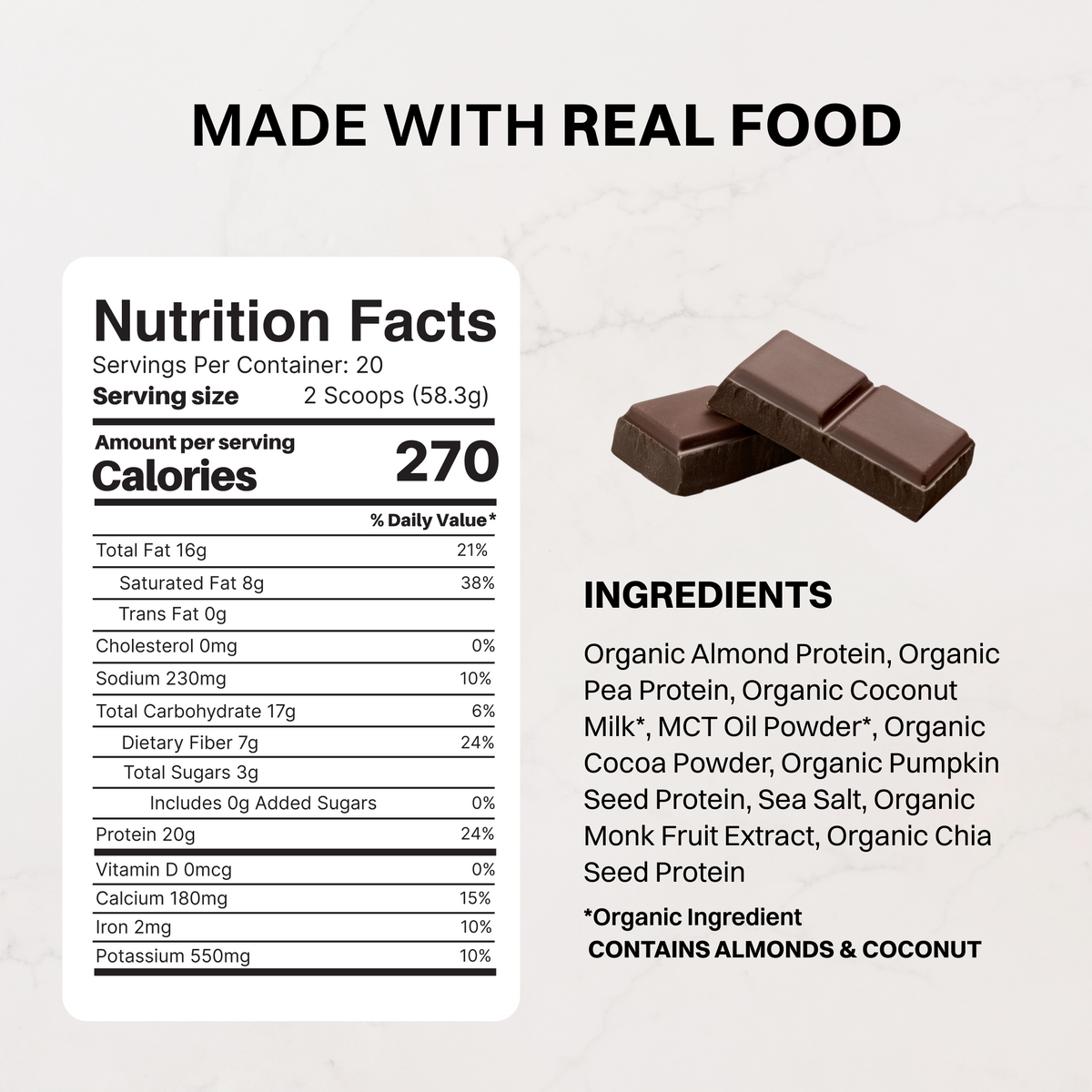 Vegan Chocolate Protein Powder