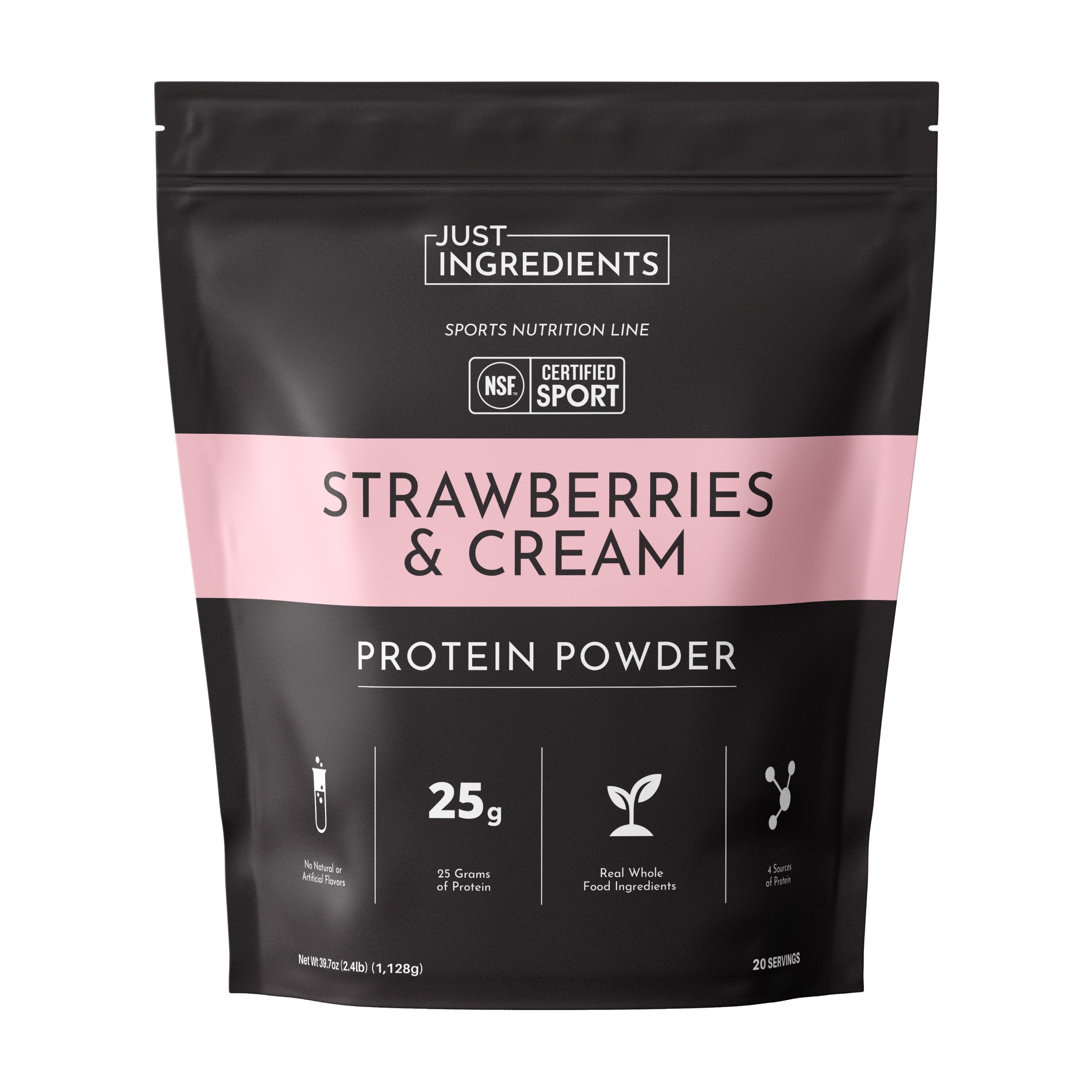 Strawberries & Cream Protein Powder — NSF Certified, 25g