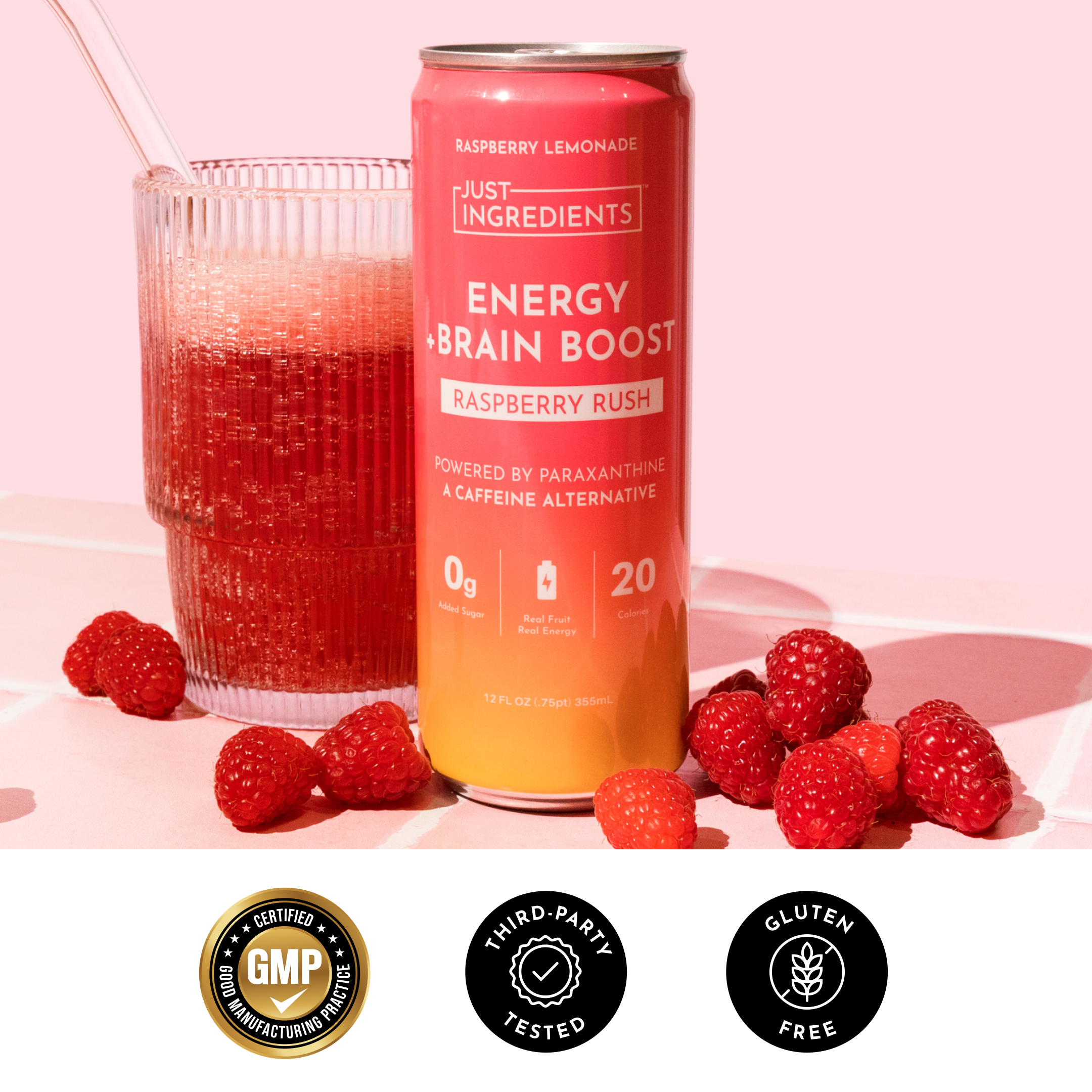 Raspberry Rush Energy + Brain Boost (12 Pack)