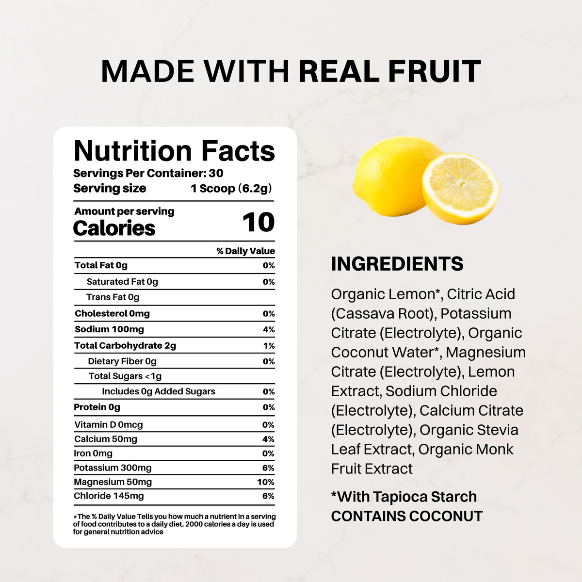 Lemonade Electrolytes Drink Mix — 30 Servings