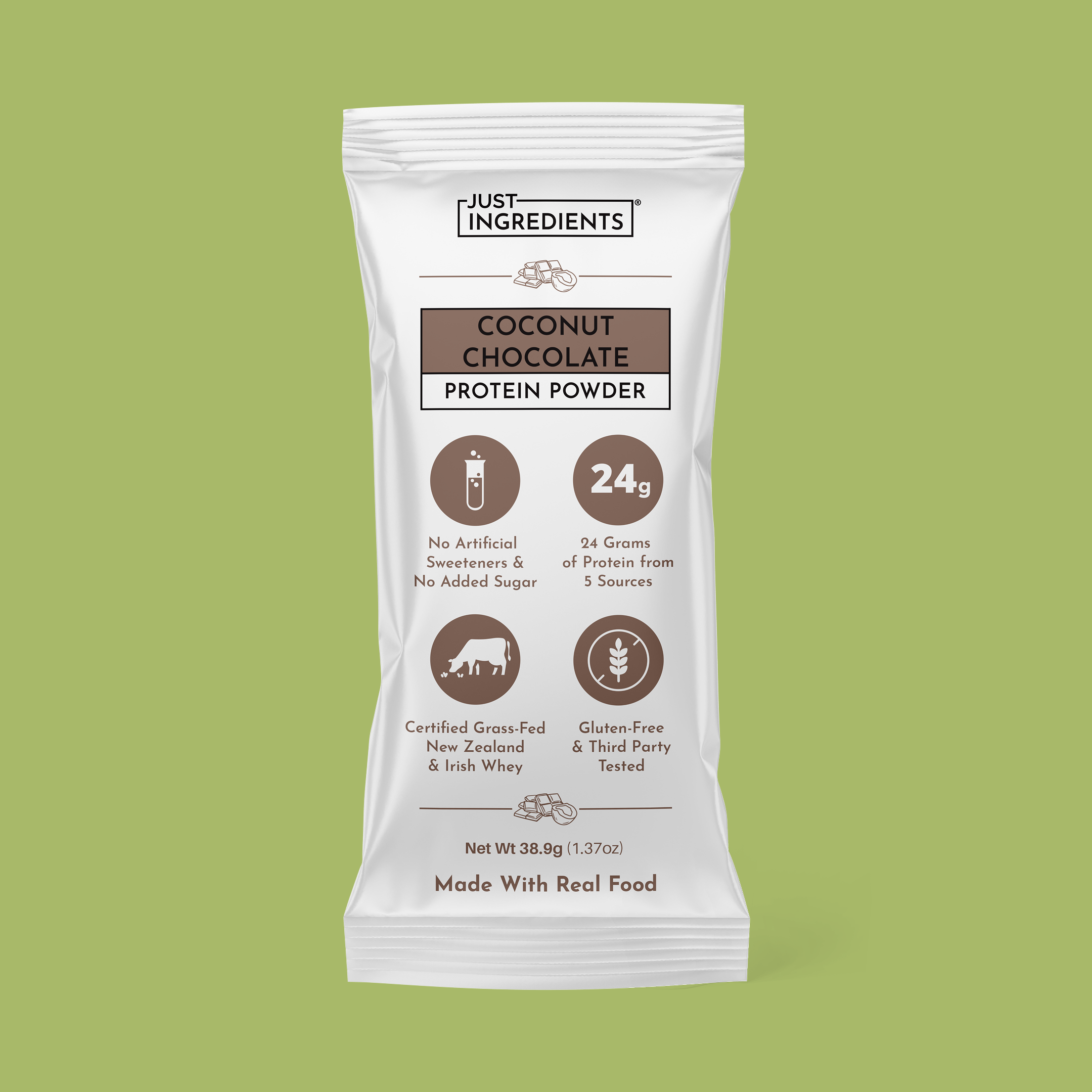 Coconut Chocolate Protein Stick, 24g Protein, No Artificial Sweeteners