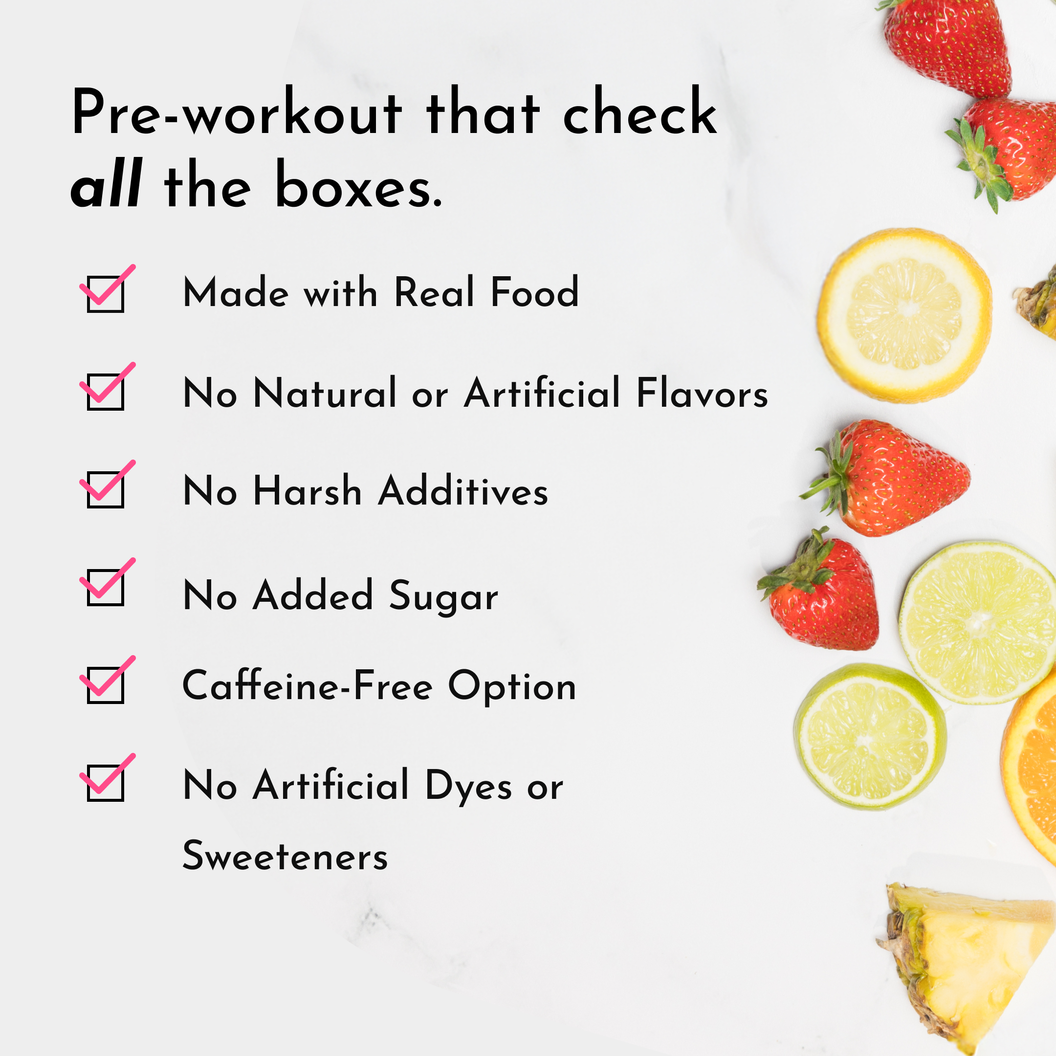 Caffeine-Free Strawberry Limeade Pre-Workout