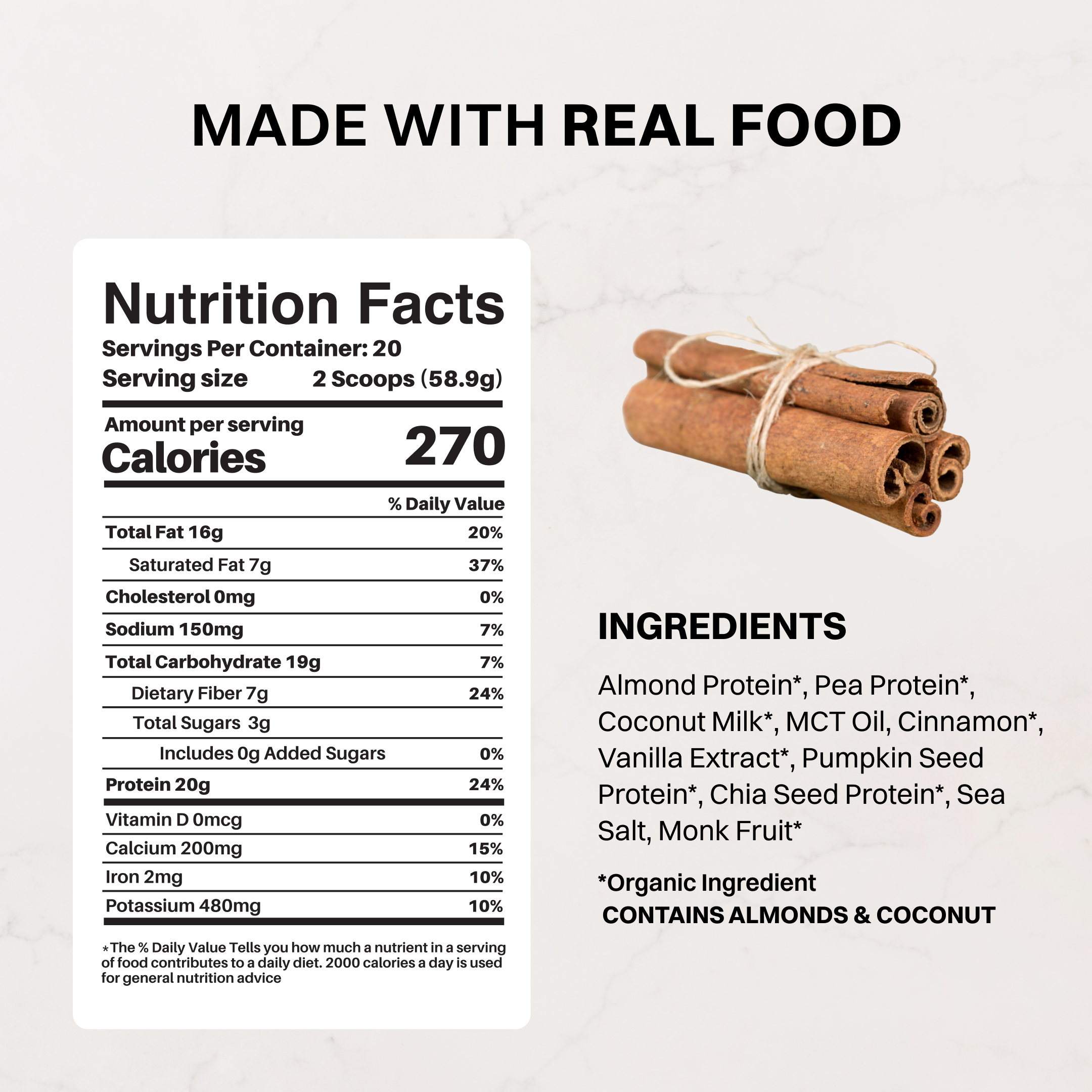 Vegan Snickerdoodle Plant-Based Protein Powder