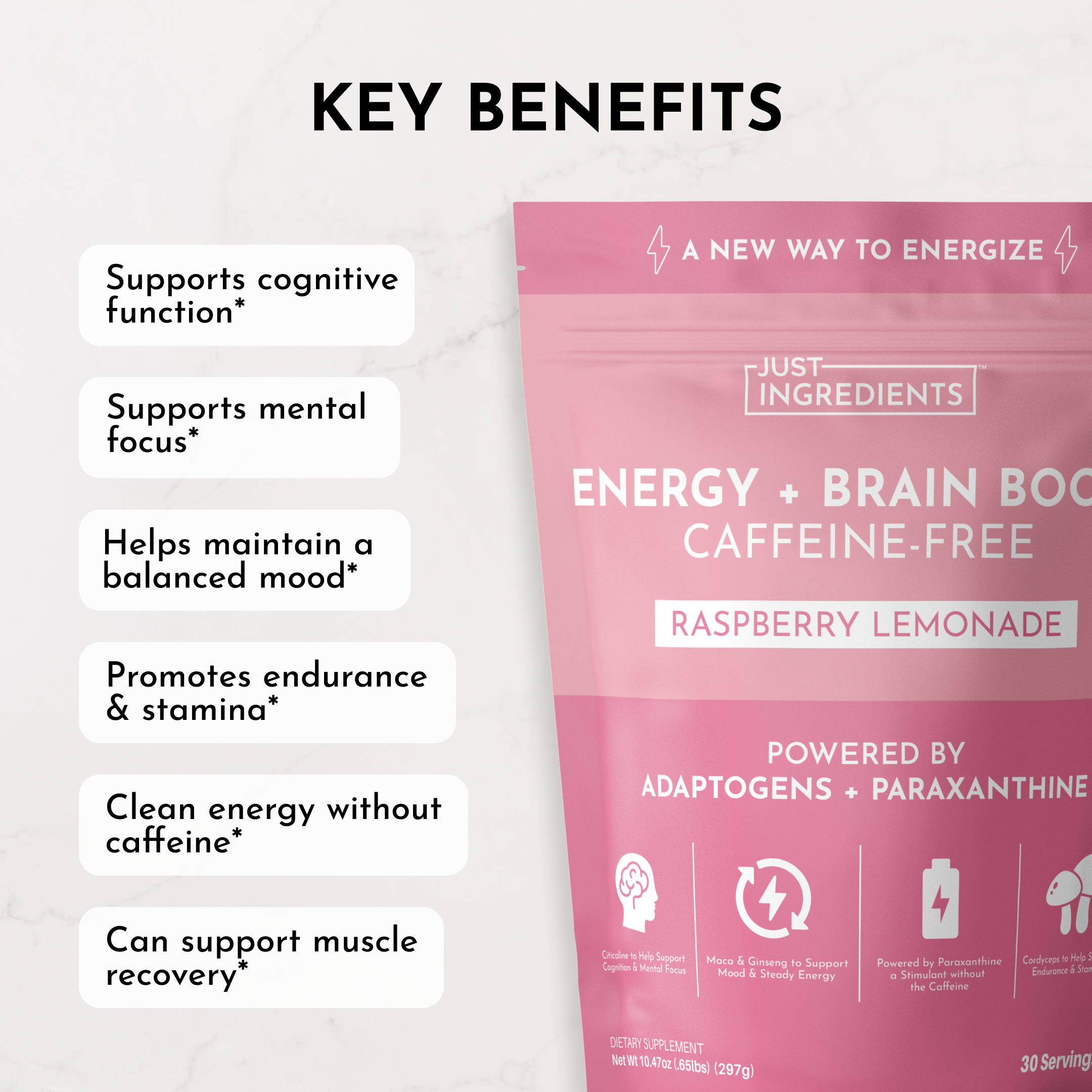 Energy + Brain Boost Raspberry Lemonade (Paraxanthine)