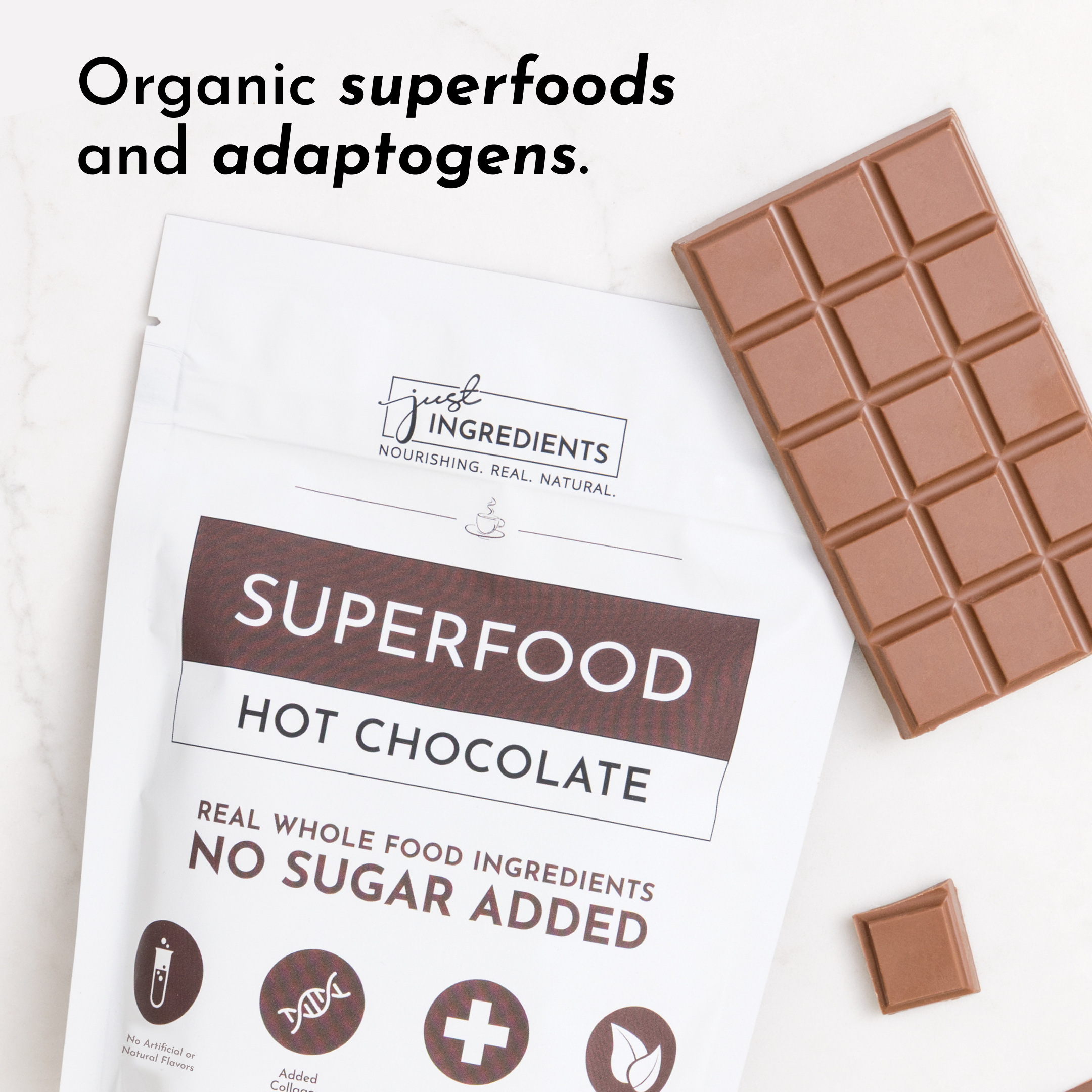 Superfood Hot Chocolate Mix with Adaptogens & Collagen