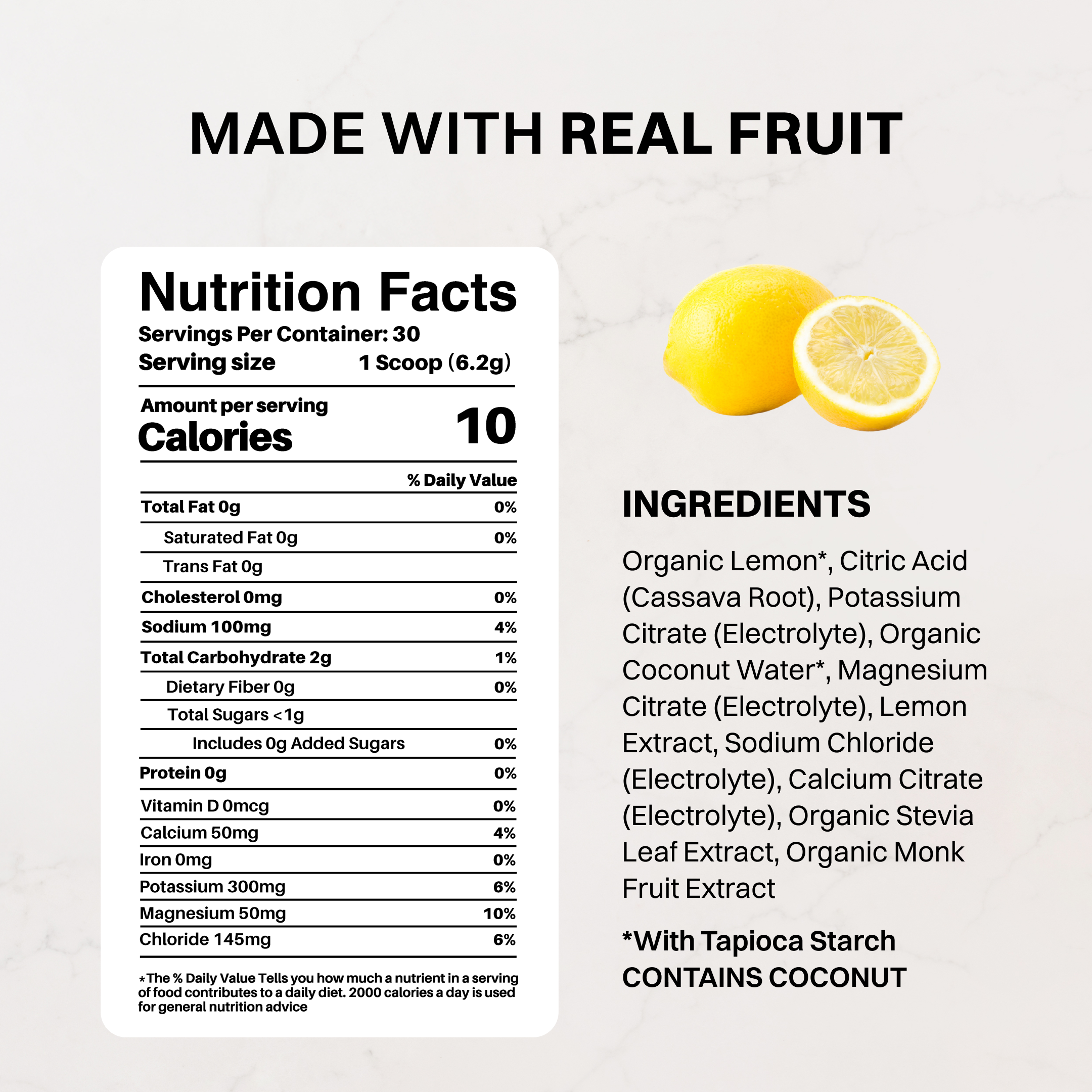 Lemonade Electrolytes Stick (Single-Serve)