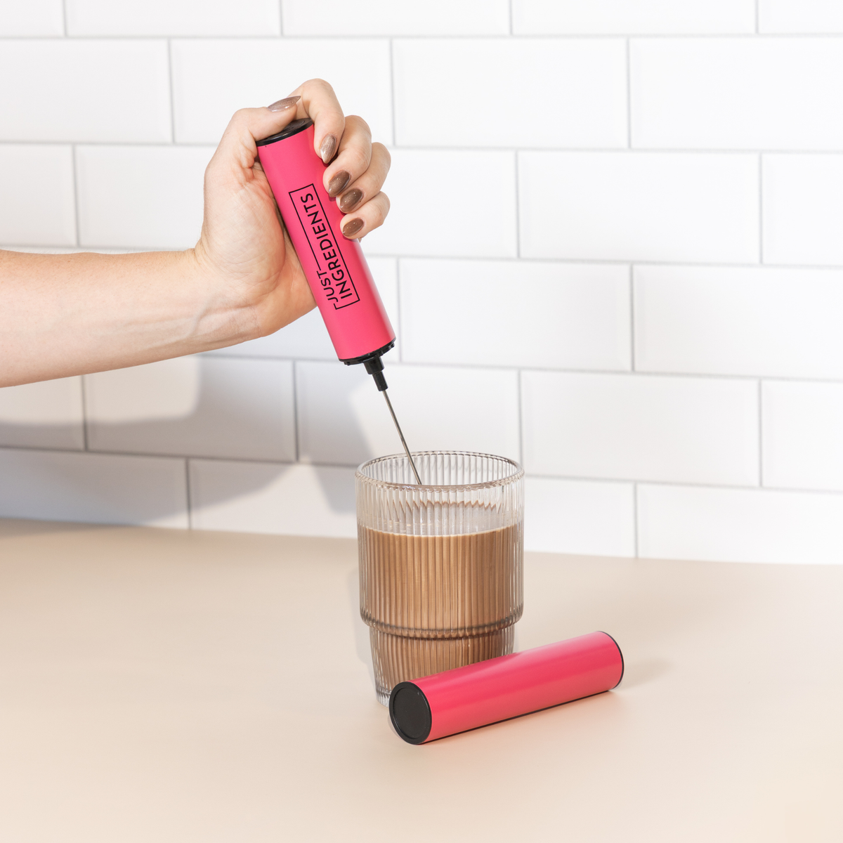 Rechargeable Handheld Frother - Pink