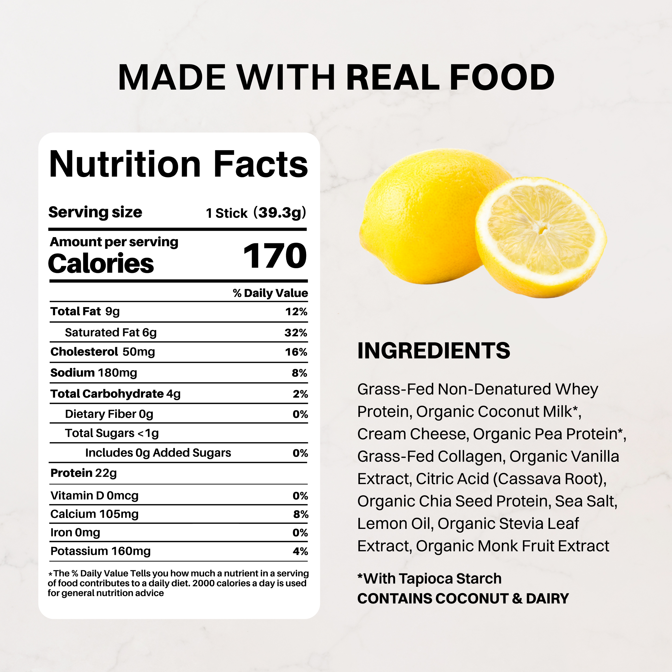 Lemon Swish Protein Powder Stick — Single-Serve