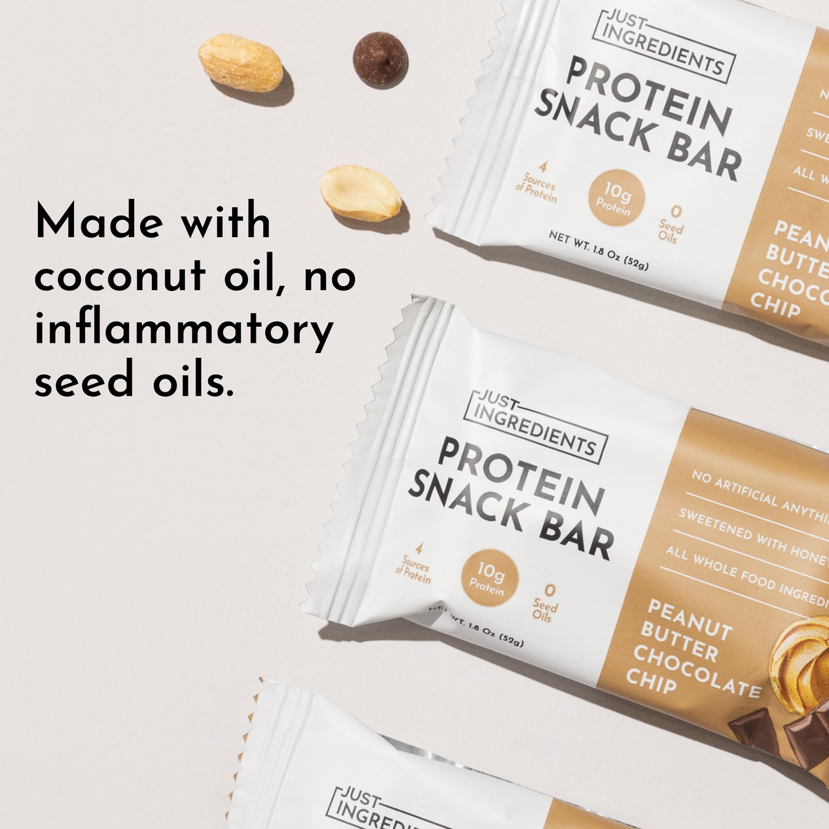 Peanut Butter Chocolate Chip Protein Bars (12-Pack)