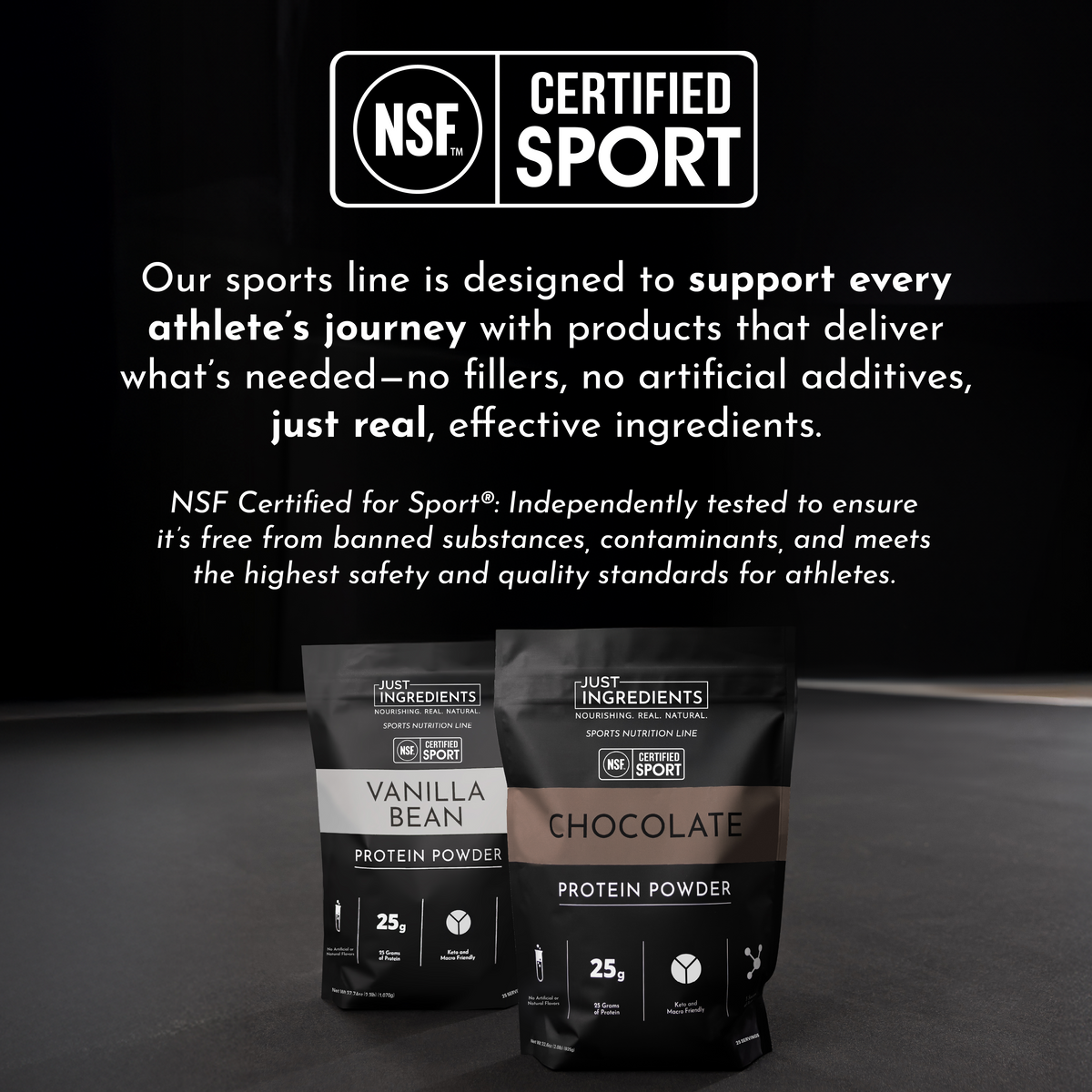 Vanilla Bean Protein Powder — NSF Certified Sport Formula
