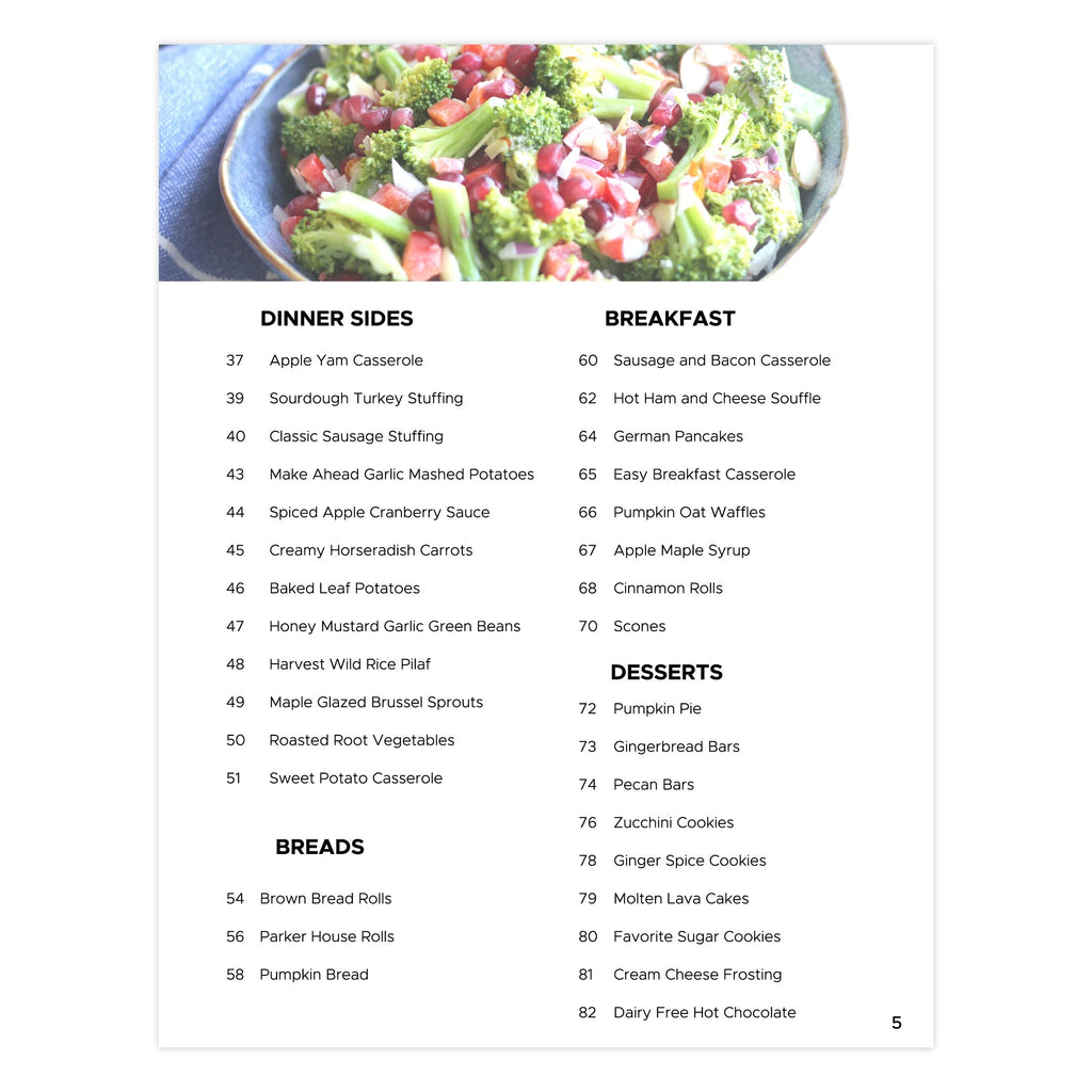Savory Seasons Cookbook  – Physical Book