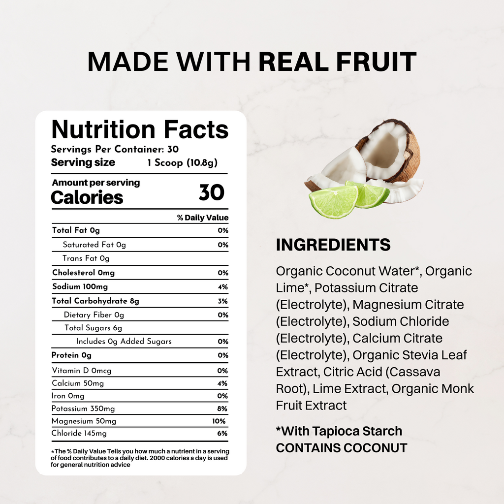 Coconut Lime Electrolytes Stick - Single-Serve Hydration