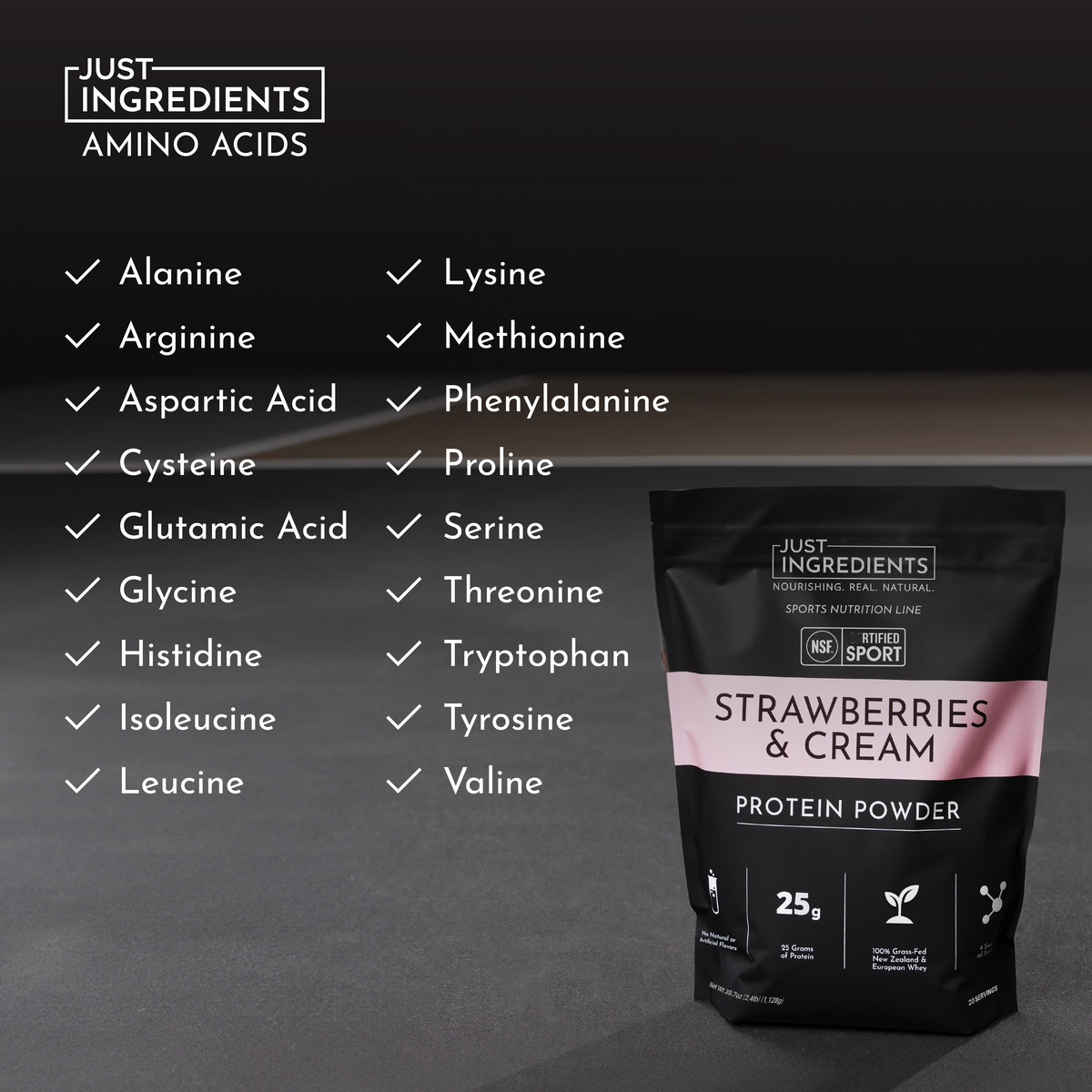 Strawberries & Cream Protein Powder — NSF Certified, 25g