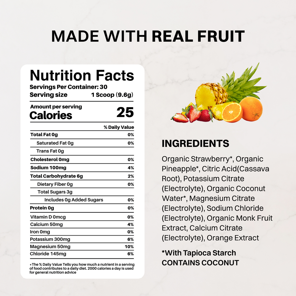 Fruit Punch Electrolyte Powder (30 Servings)
