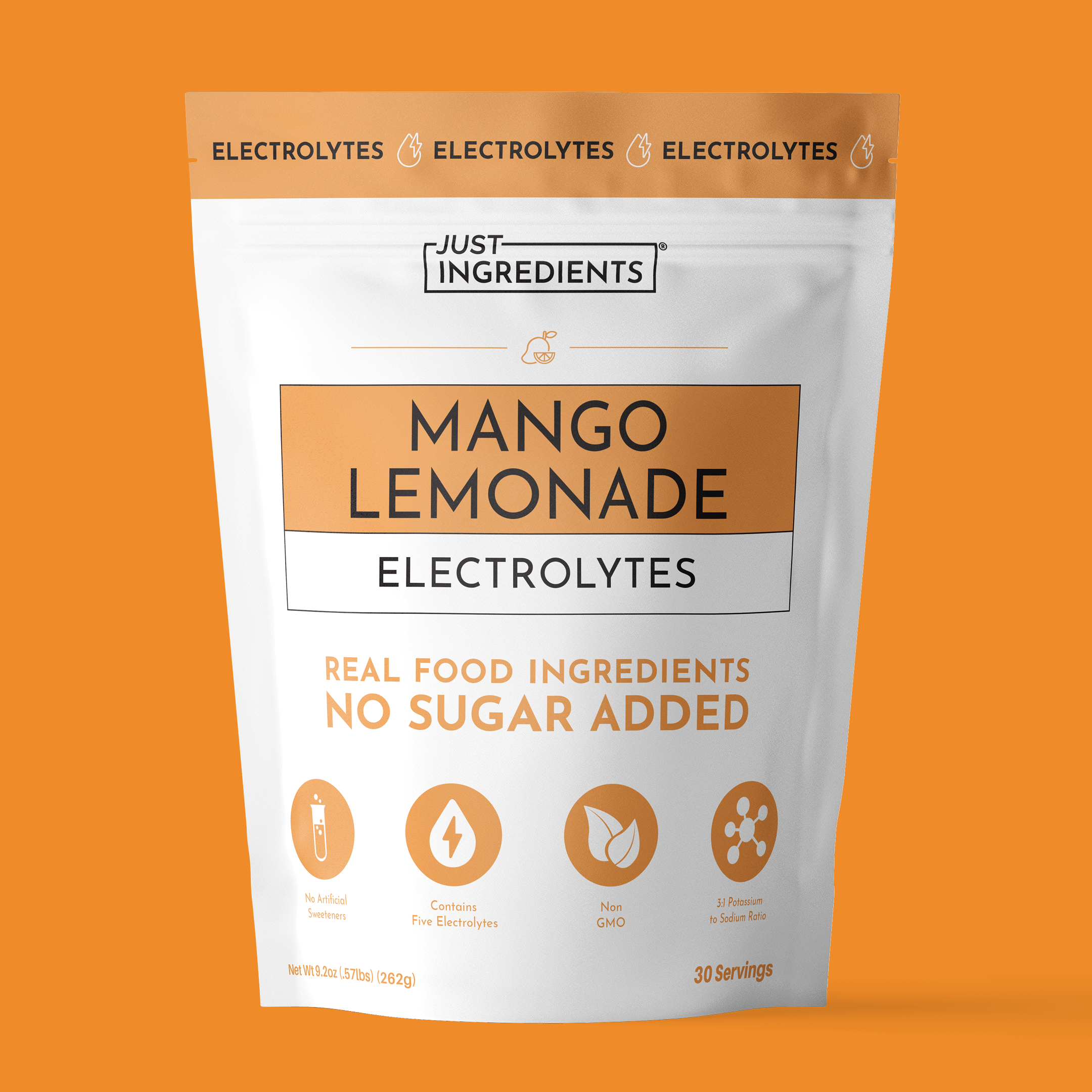 Mango Lemonade Electrolytes, 30 Servings, No Added Sugar