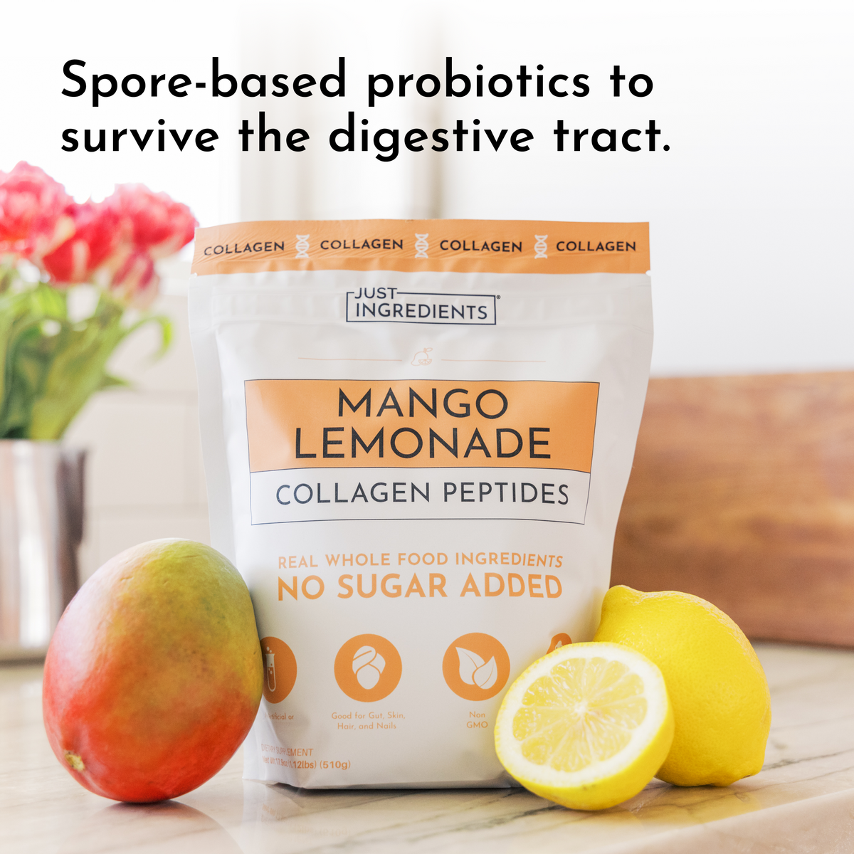 Mango Lemonade Collagen Peptides — 10g Collagen, 30 Servings