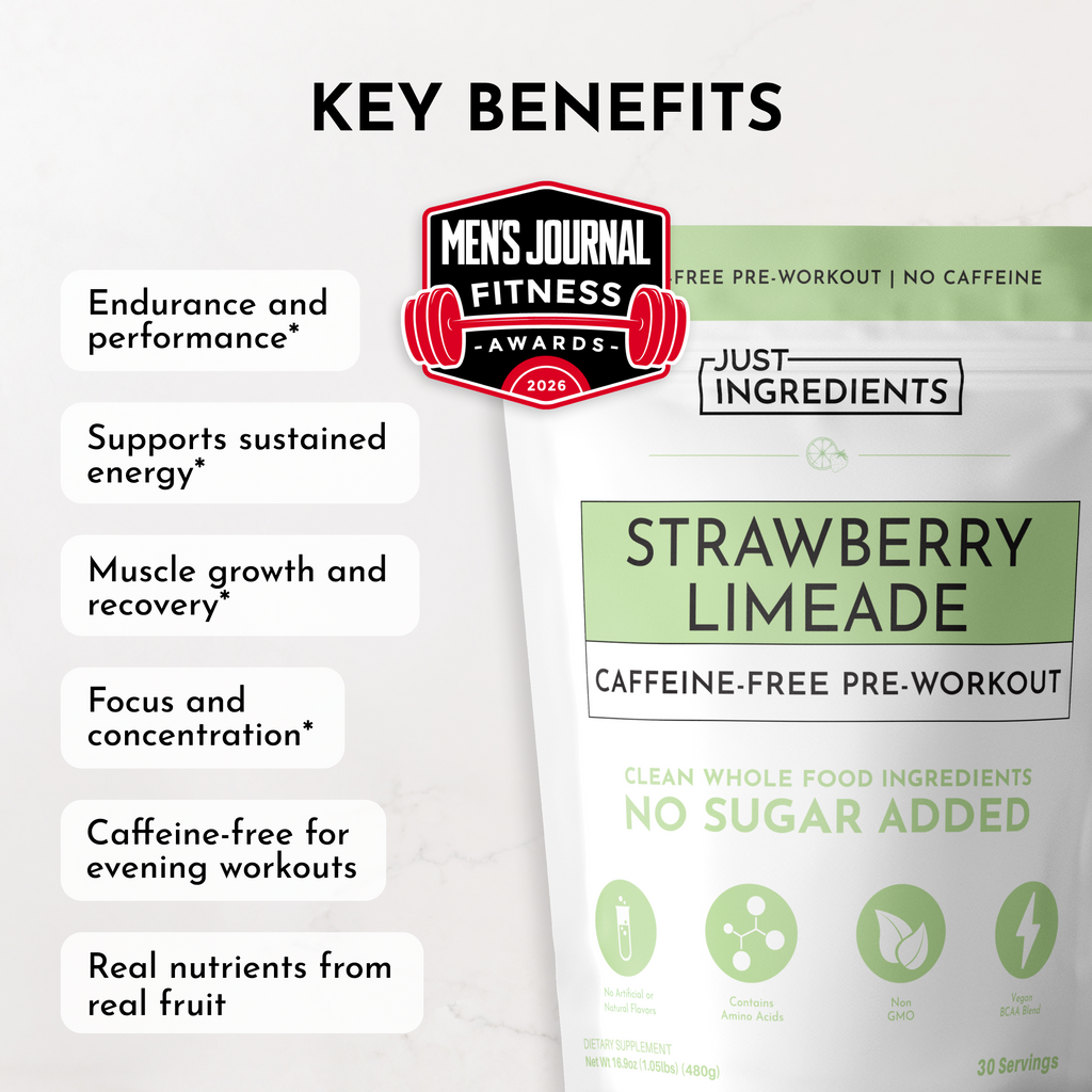 Caffeine-Free Strawberry Limeade Pre-Workout