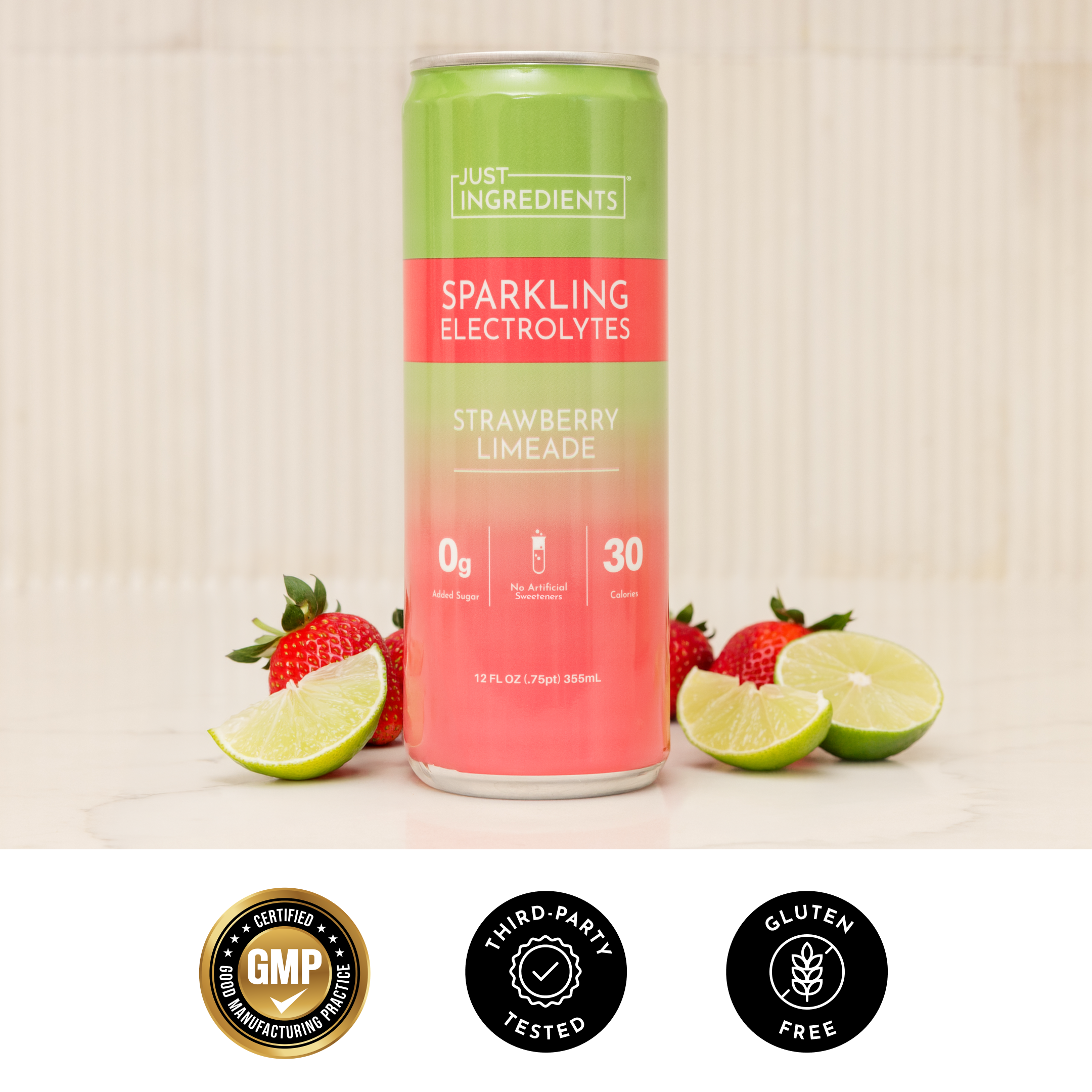 Strawberry Limeade Sparkling Electrolytes (12 Pack)