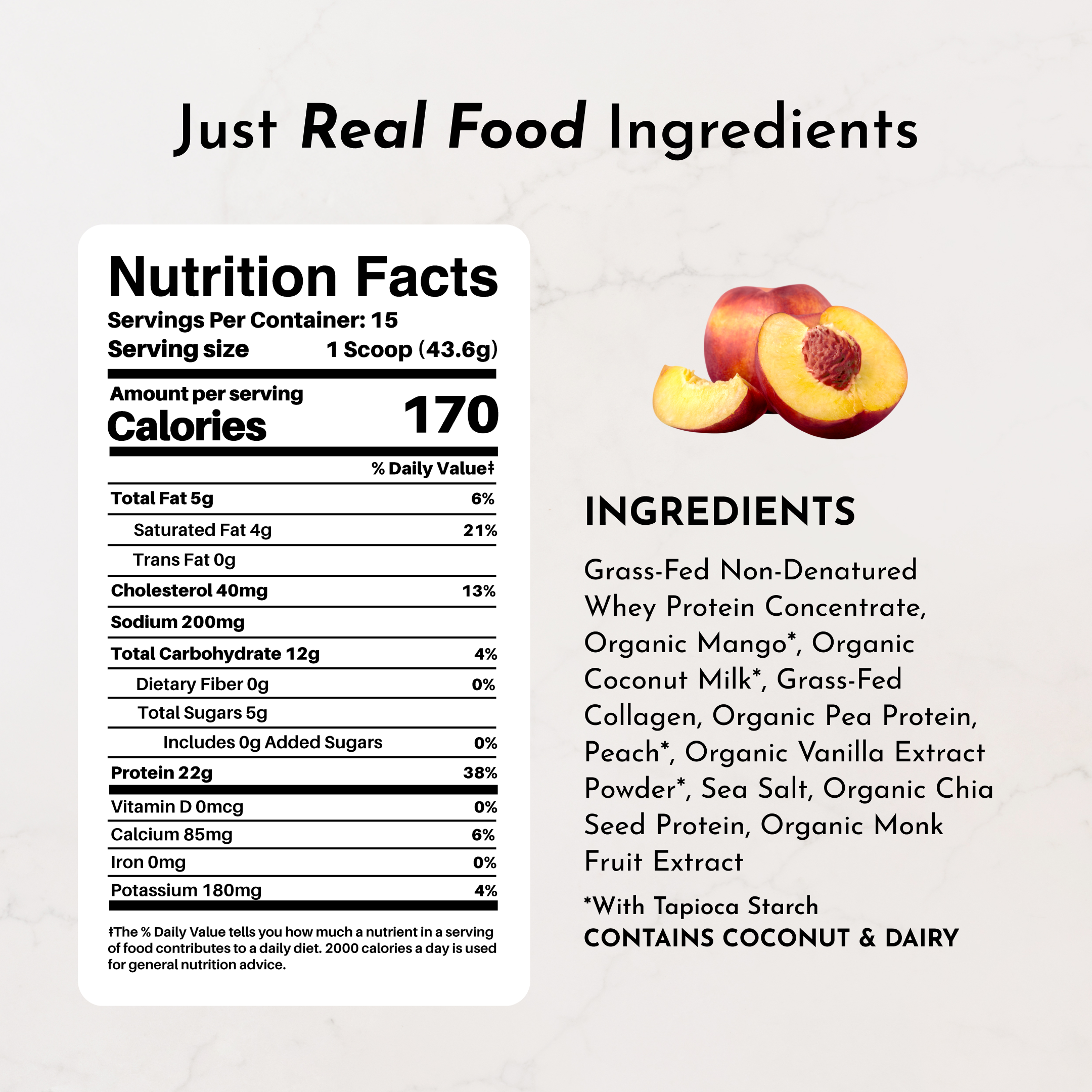Peaches & Cream Protein Powder
