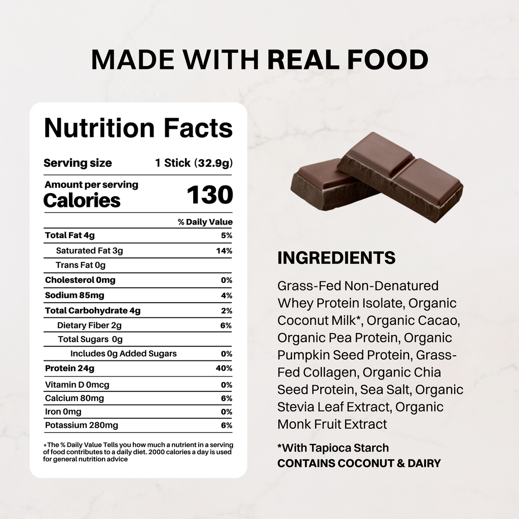 Chocolate Protein Powder Stick — Single-Serve, 24g Protein