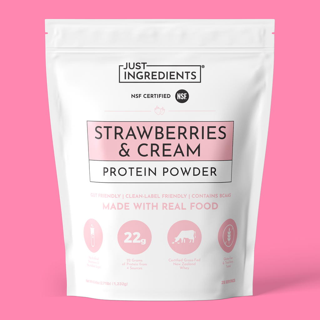 Strawberries & Cream Protein Powder — 22g Protein, 25 Servings