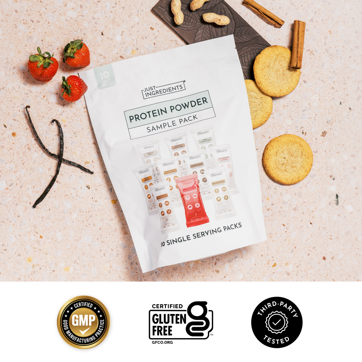 Protein Travel Pack - 10 Single-Serve Whey Sticks