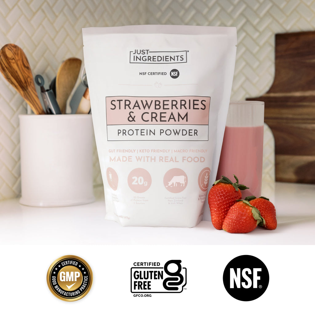 Strawberries & Cream Protein Powder — 22g Protein, 25 Servings