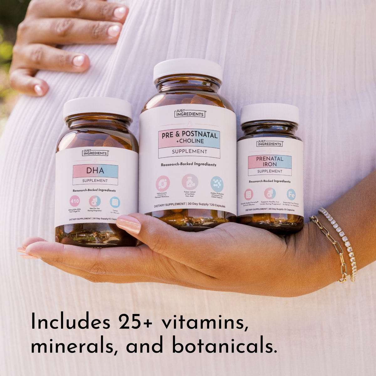 Prenatal & Postnatal Bundle — DHA, Choline & Gentle Iron