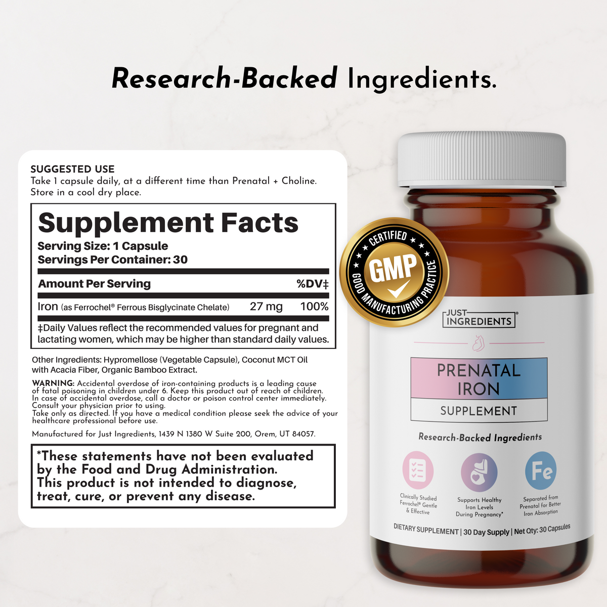 Prenatal & Postnatal Bundle — DHA, Choline & Gentle Iron