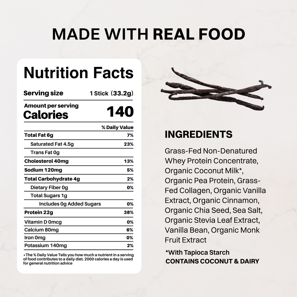 Vanilla Bean Protein Powder Stick - Single-Serve, 22g Protein