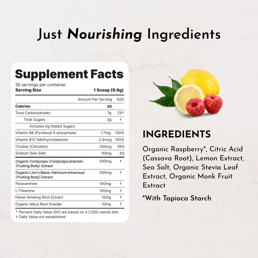 Energy + Brain Boost Raspberry Lemonade (Paraxanthine)