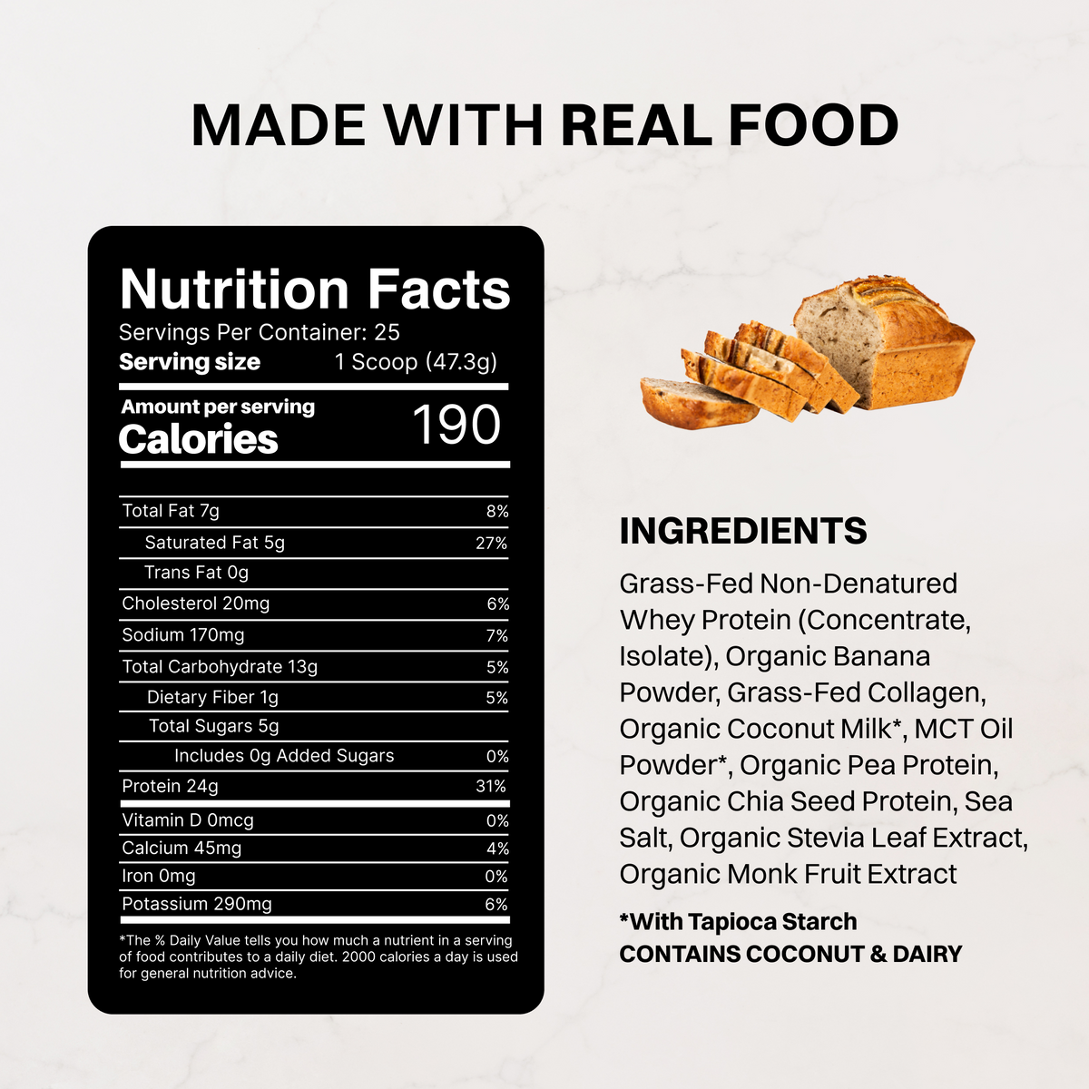 Bryce's Banana Bread Protein Powder (NSF Certified)