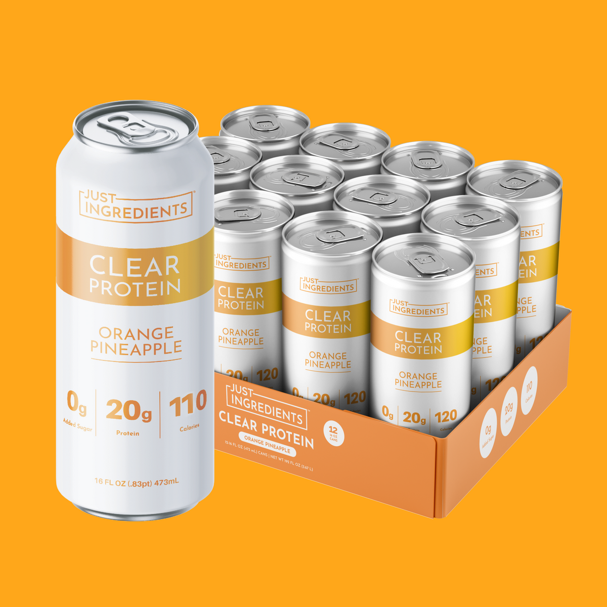 Orange Pineapple Clear Protein (12 Pack)