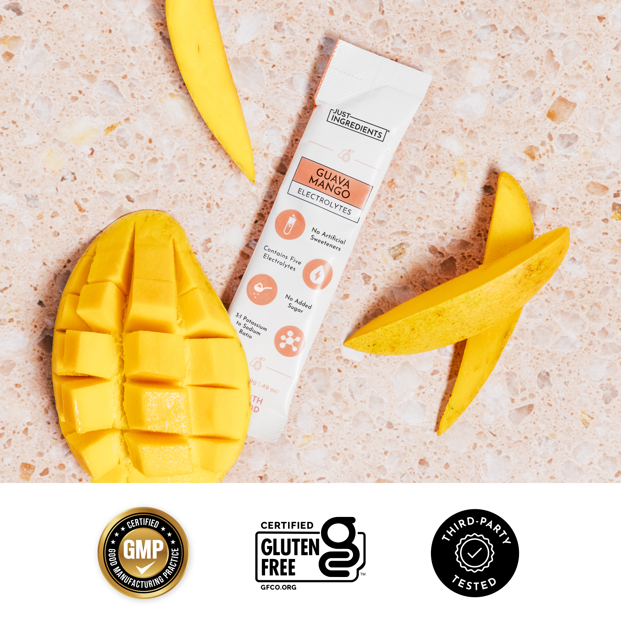 Guava Mango Electrolytes Stick - Real Fruit Hydration Single Stick