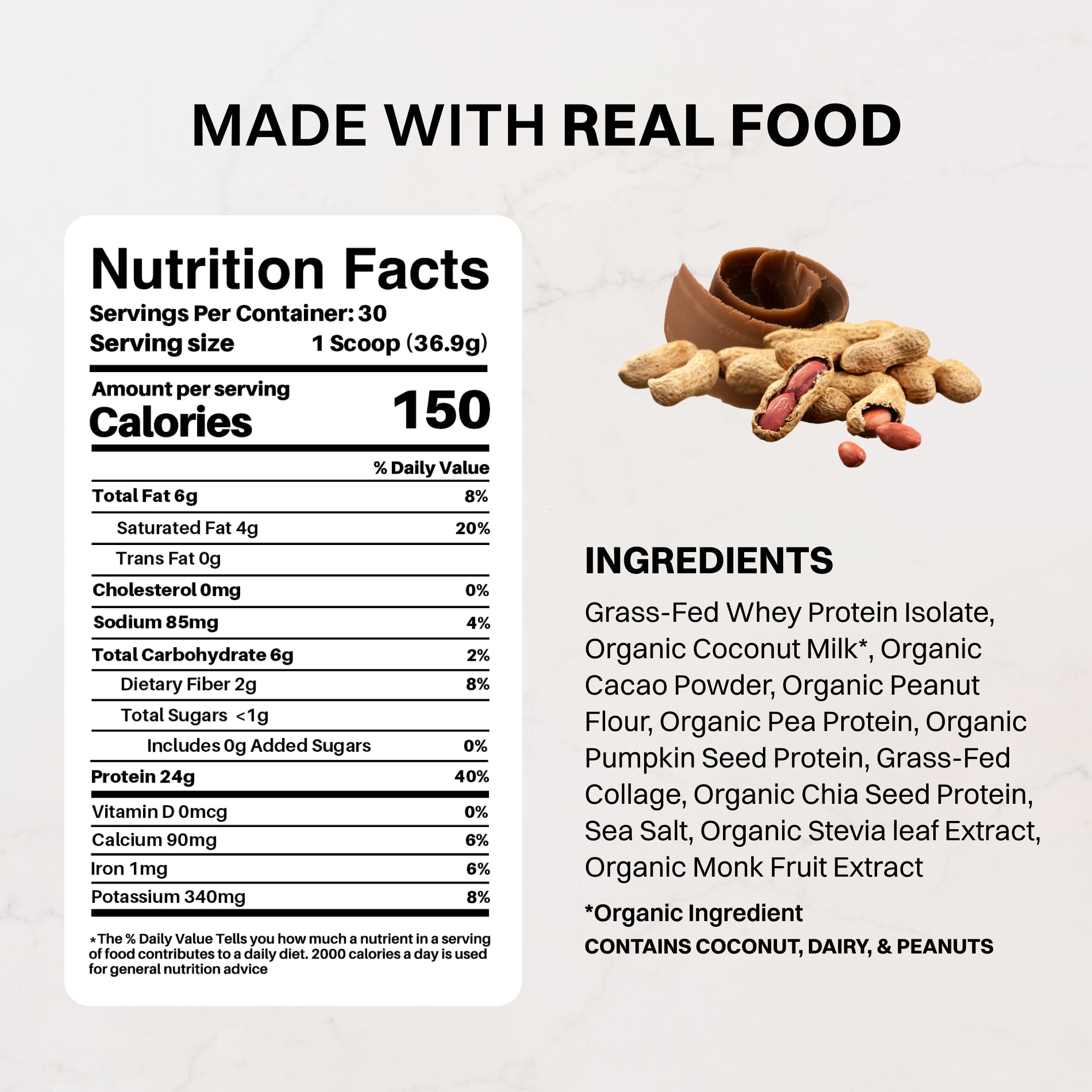 Roasted Peanut Butter Chocolate Protein Powder