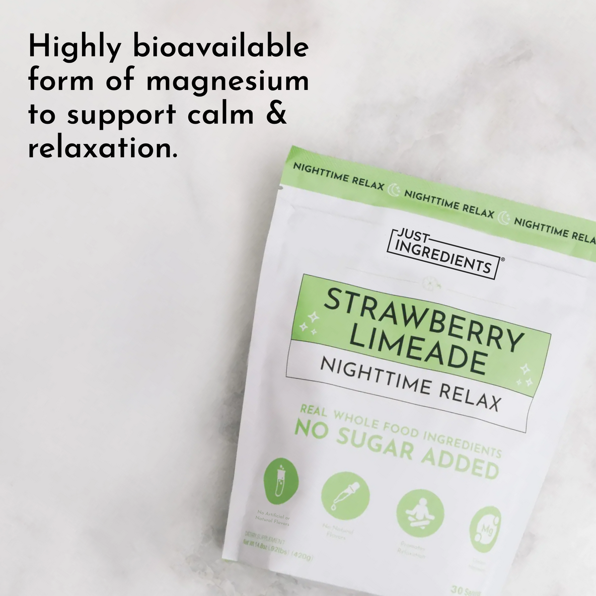 Strawberry Limeade Nighttime Relax - Sleep Support Powder, 30 Servings