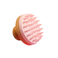 Silicone Scalp Scrubber with Wooden Handle