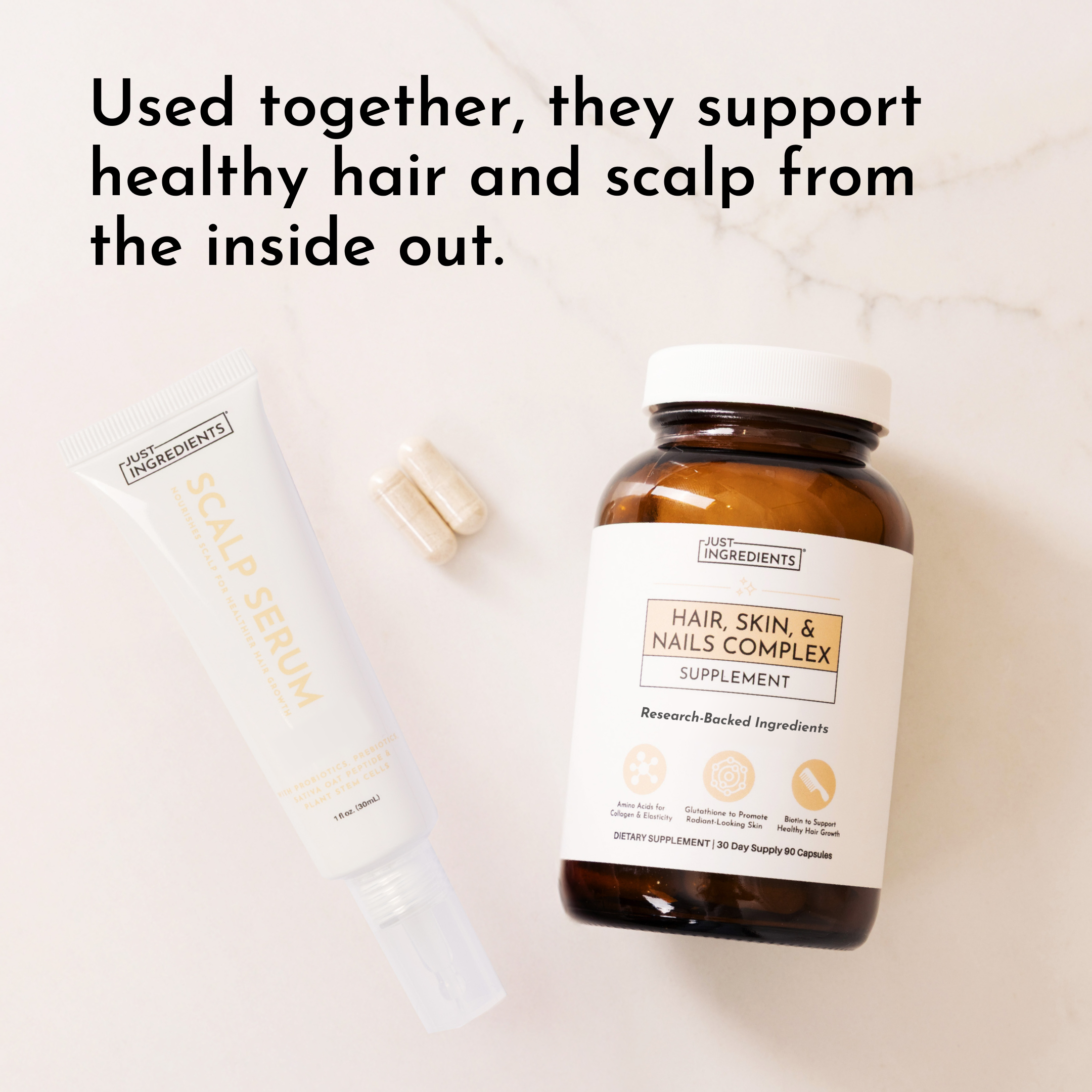 Hair, Skin, and Nails + Scalp Serum Bundle