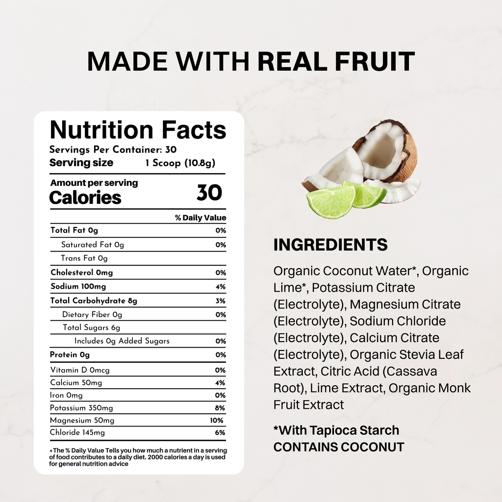 Coconut Lime Electrolytes — 30-Serving Hydration Mix