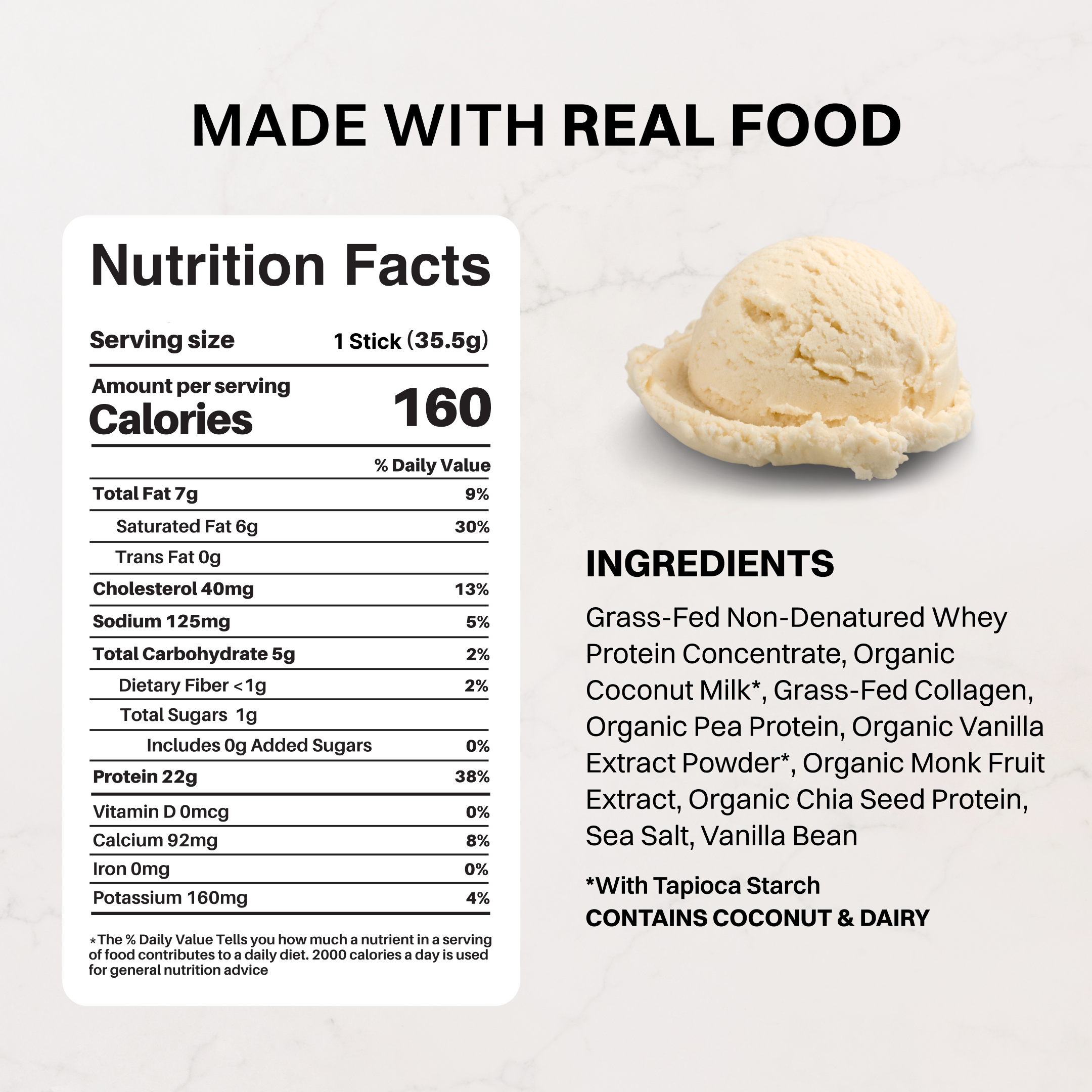 French Vanilla Protein Powder Stick - 22g Protein