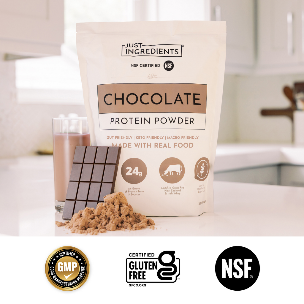 Chocolate Protein Powder - Grass-Fed Whey & 5-Source Blend