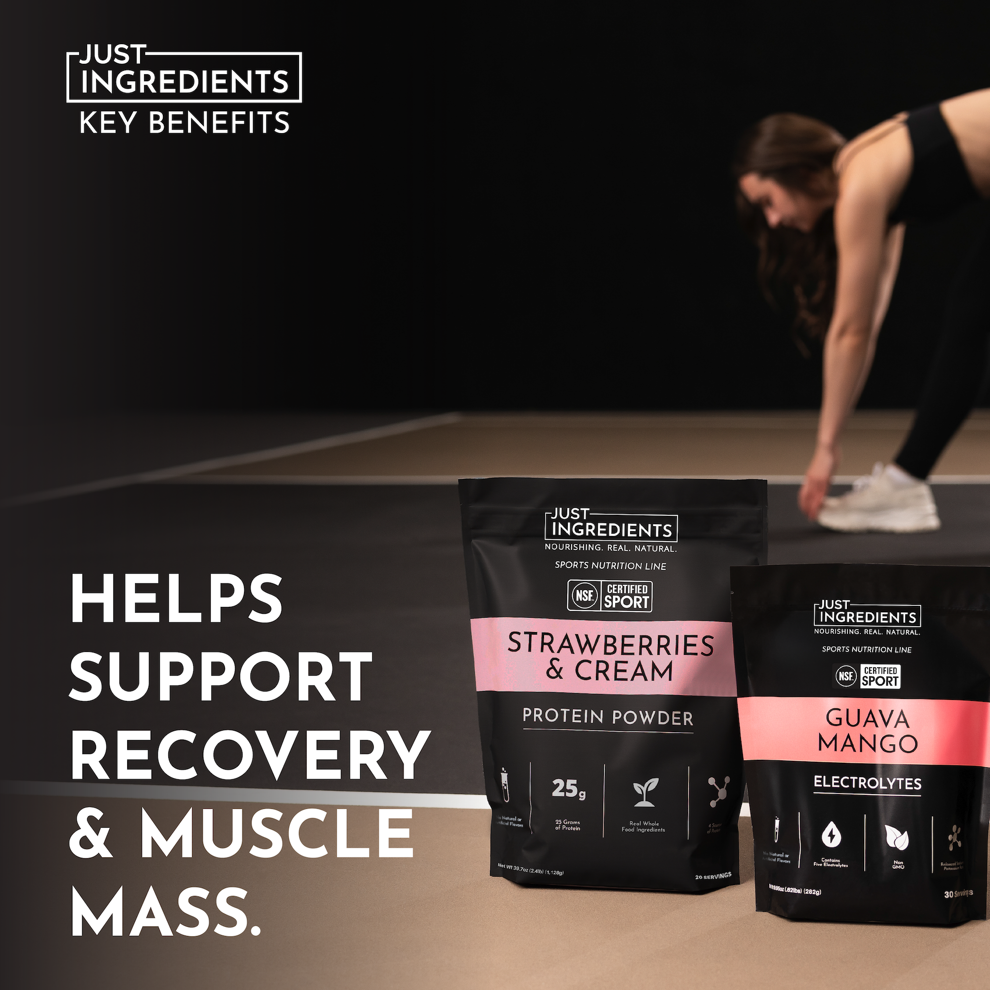Strawberries & Cream Protein Powder — NSF Certified, 25g