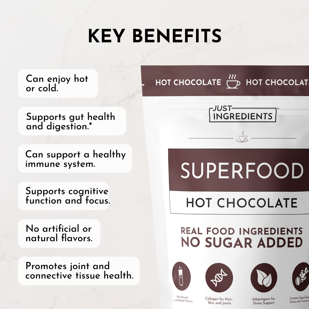 Superfood Hot Chocolate Mix with Adaptogens & Collagen