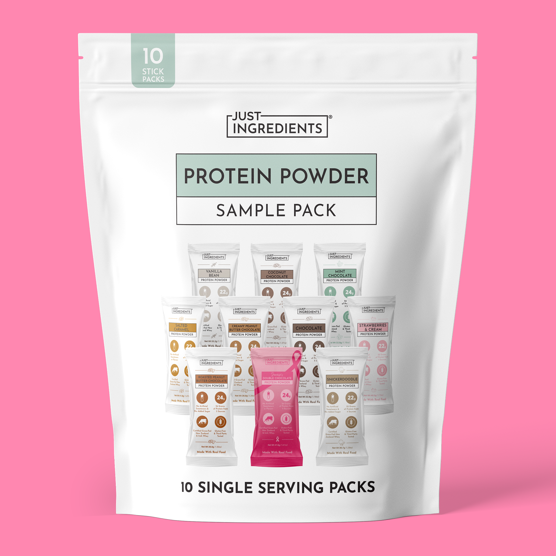 Protein Travel Pack - 10 Single-Serve Whey Sticks