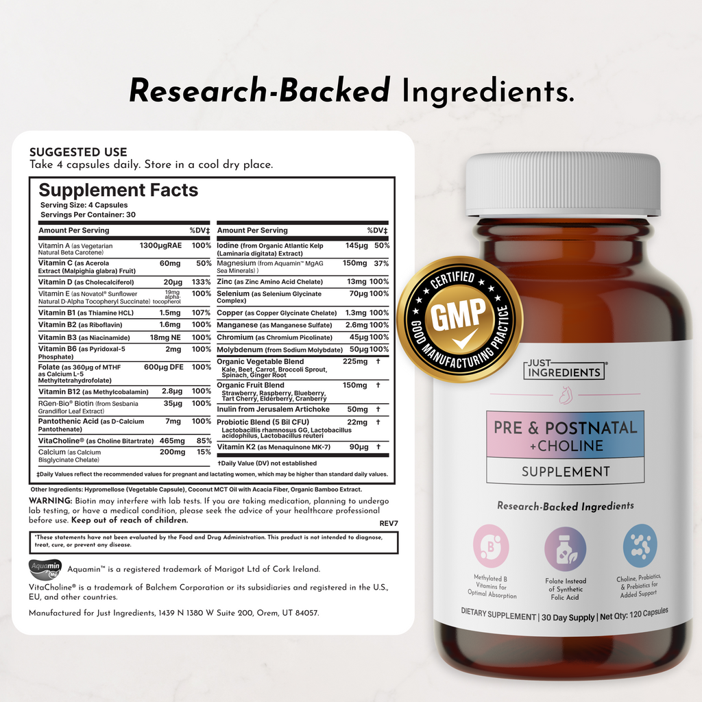 Prenatal & Postnatal Bundle — DHA, Choline & Gentle Iron