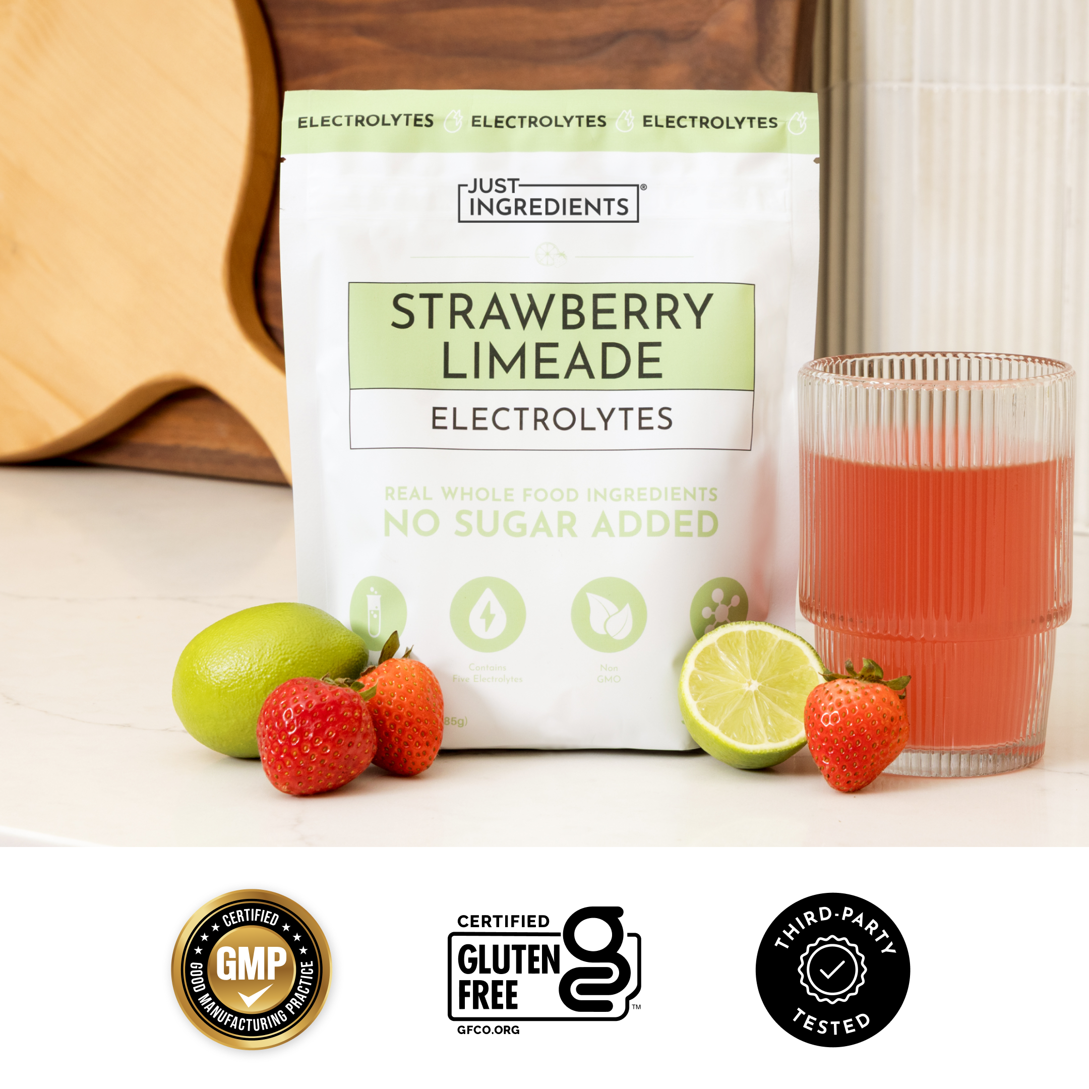 Strawberry Limeade Electrolytes Powder — 30 Servings