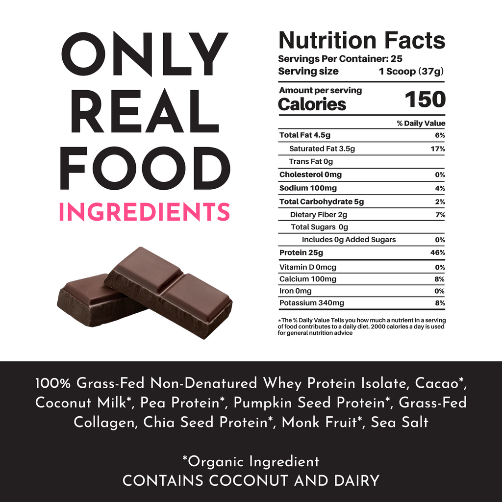 Chocolate Protein Powder — NSF Certified Sport, 25g Protein