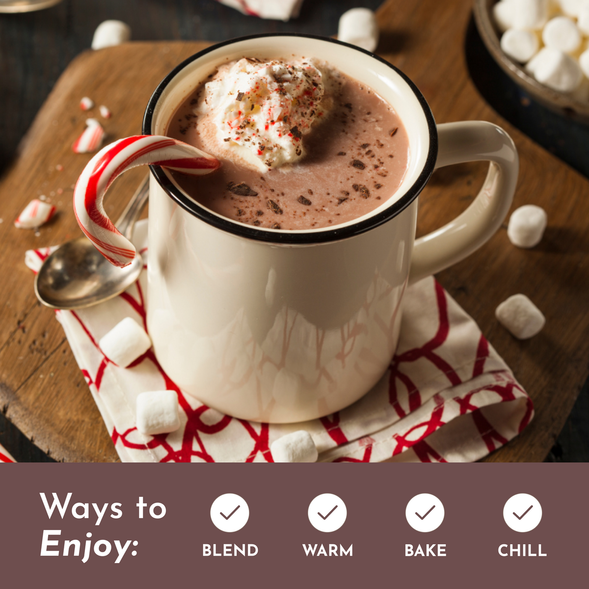 Superfood Hot Chocolate Mix with Adaptogens & Collagen